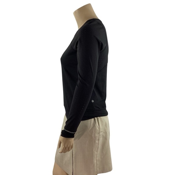 Lululemon Mind Over Miles Long Sleeve Top Black Size 10 - Picture 4 of 6